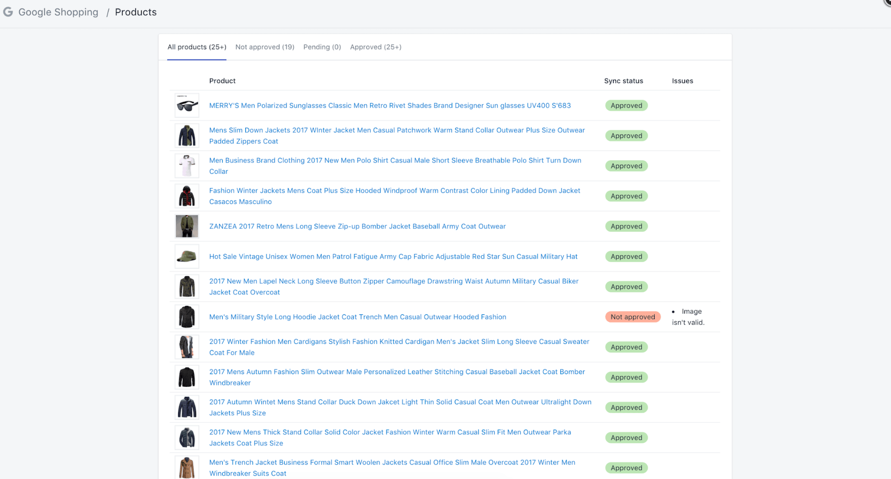 Shopify的谷歌购物应用