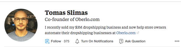 Tomas_Oberlo_Quora_Profile