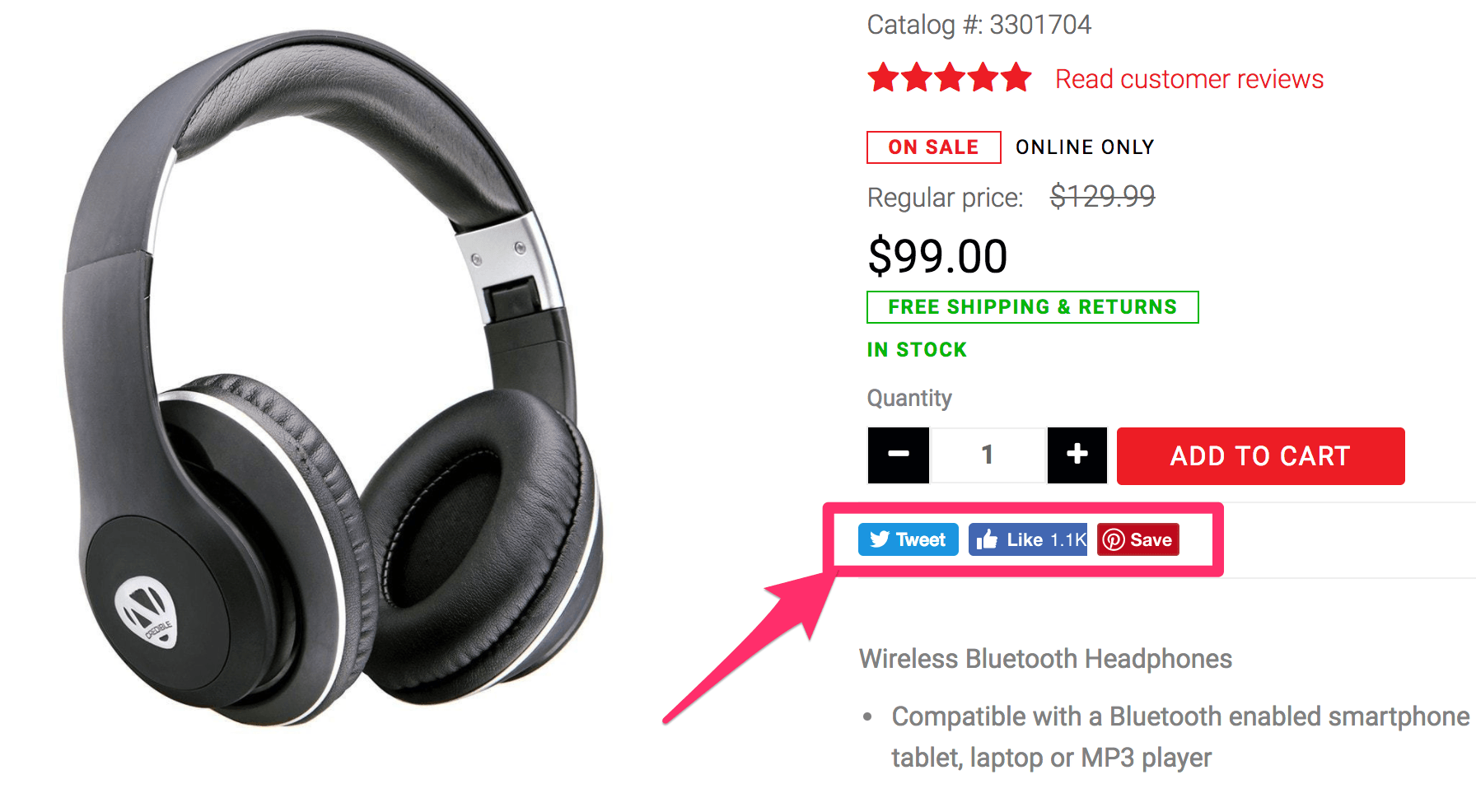 Radio Shack Social Sharing