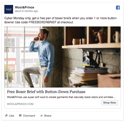 Wool&Prince Facebook广告设计