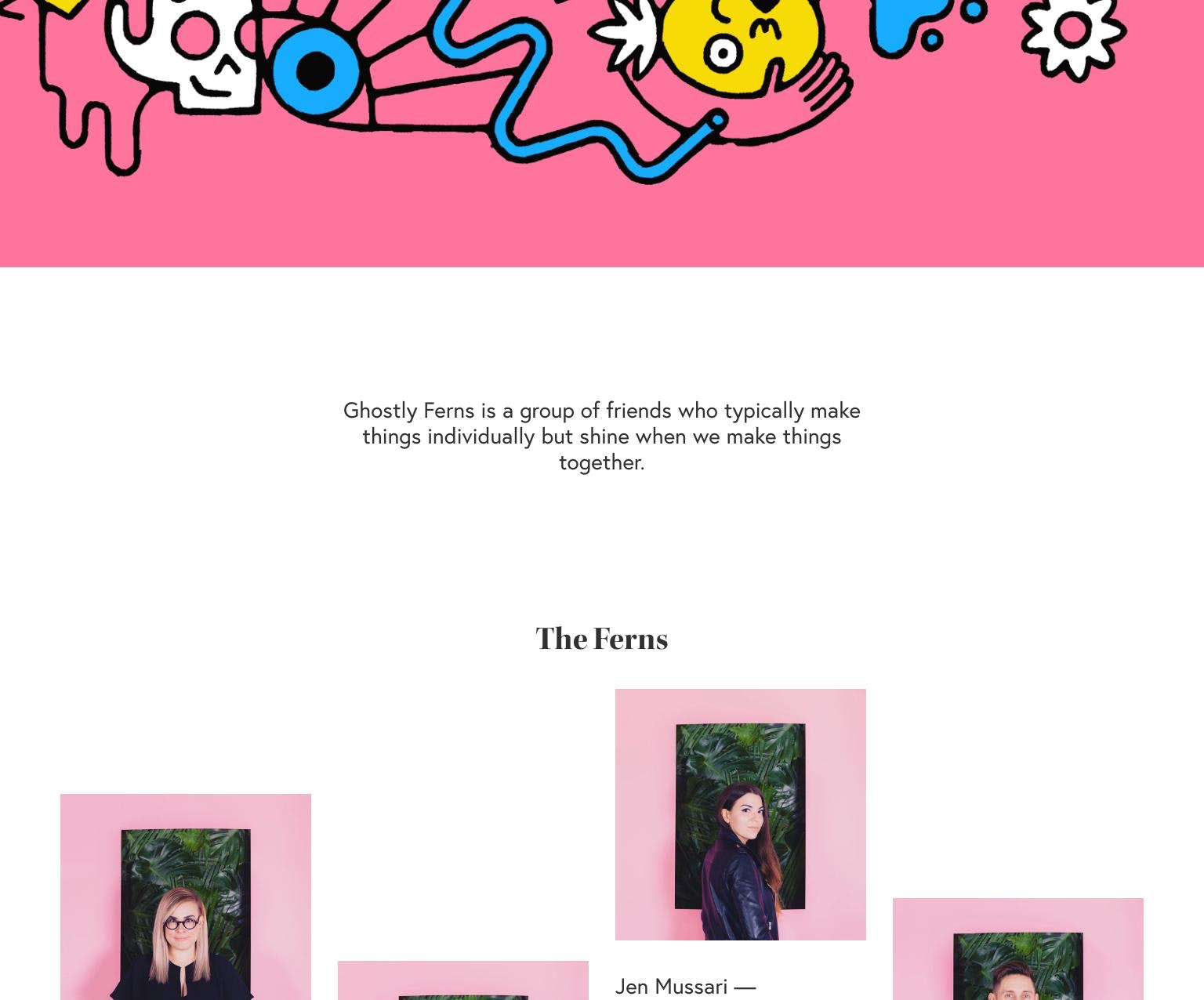 幽灵蕨类植物关于我们页面模板