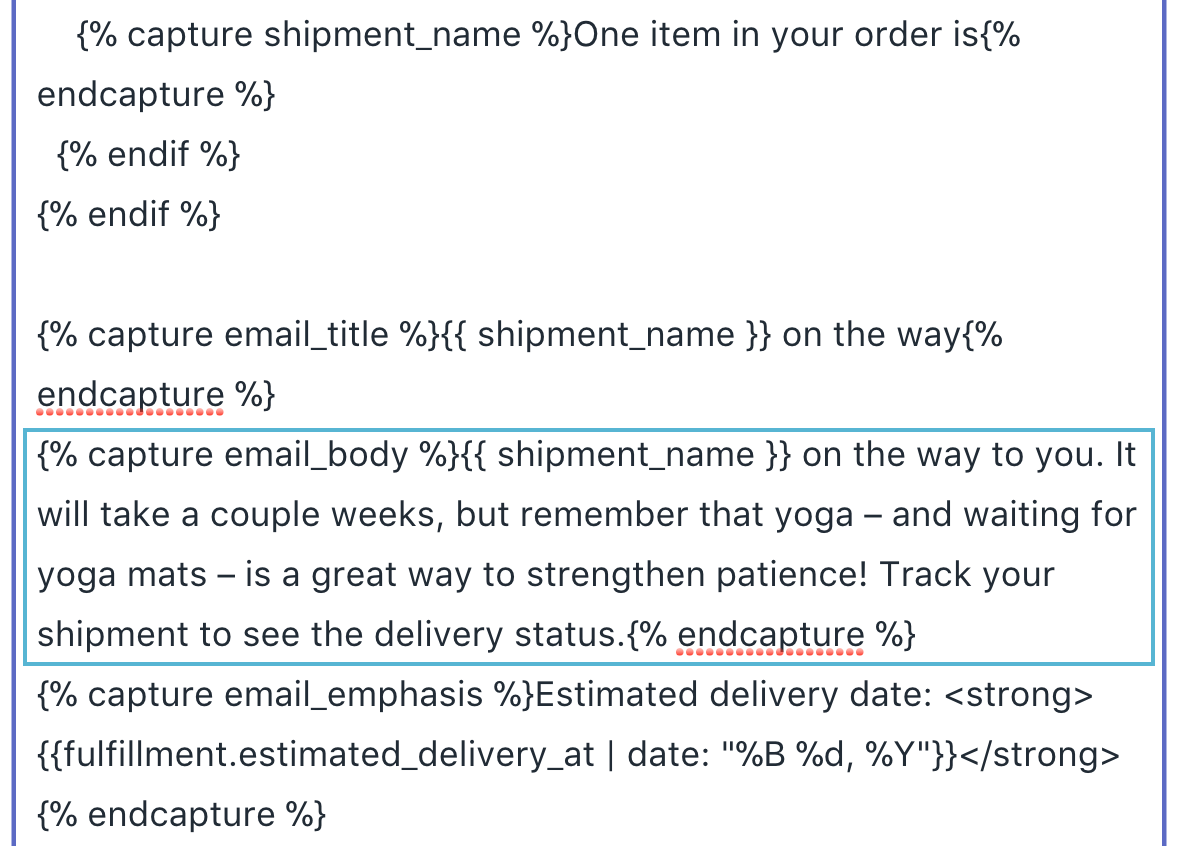 更新了Shopify中的送货通知更新