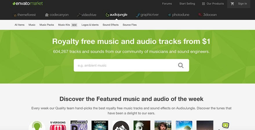 YouTube Audio Jungle