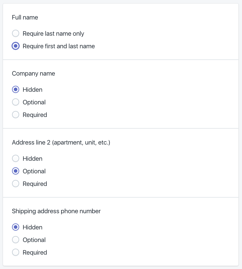 在Shopify后端结帐设置