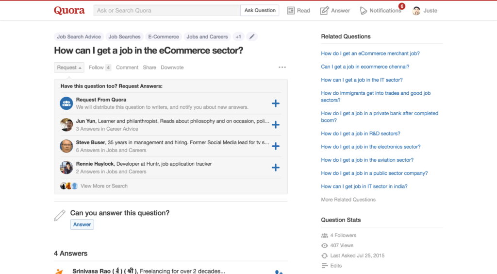 电子商务工作quora