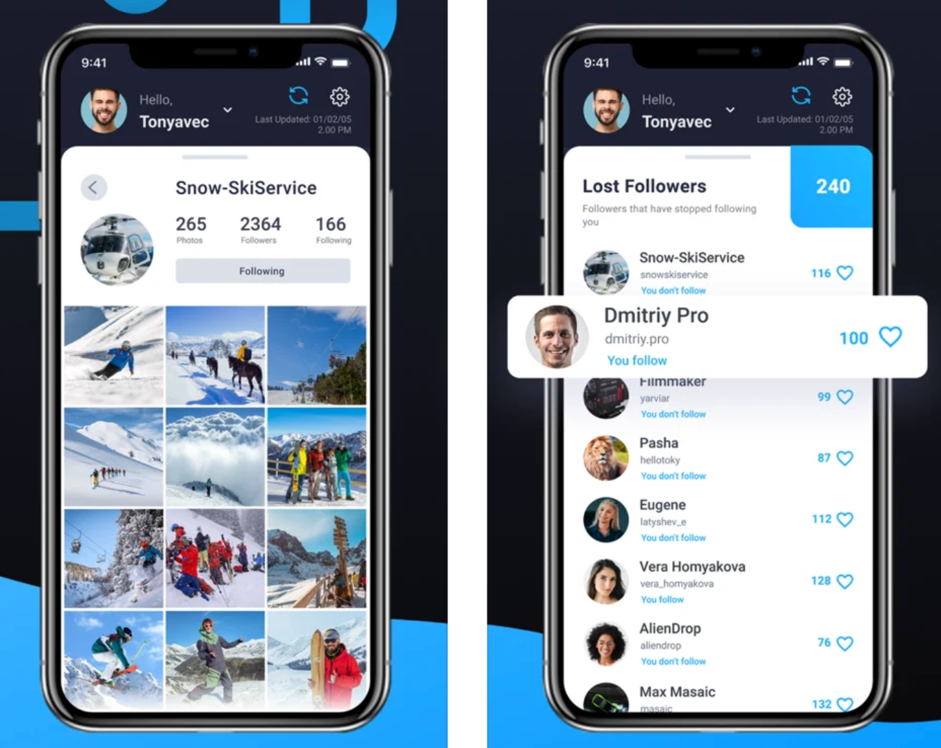 跟踪Instagram (iOS)的粉丝