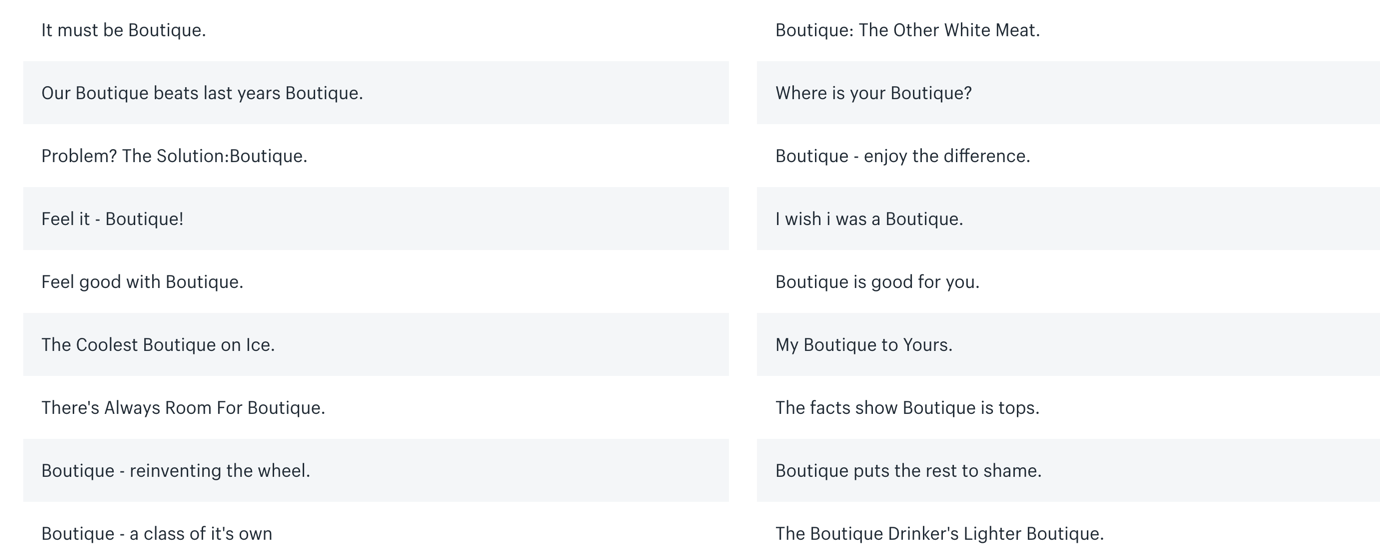 Shopify广告语制作者