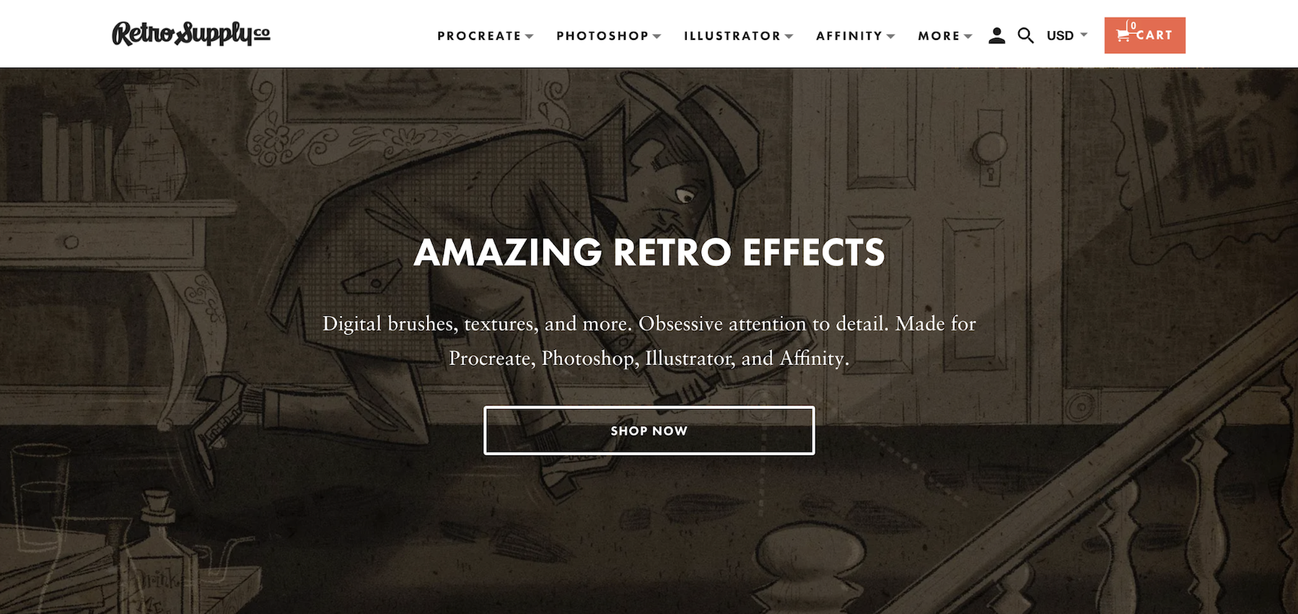 数字产品例子:RetroSupply Co.