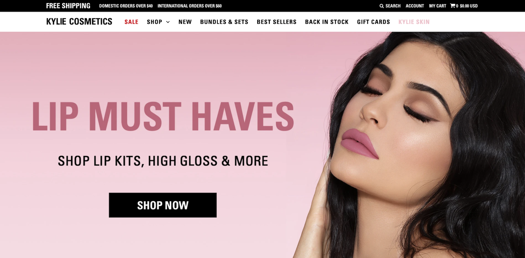 电子商务运输最佳实践:Kylie化妆品