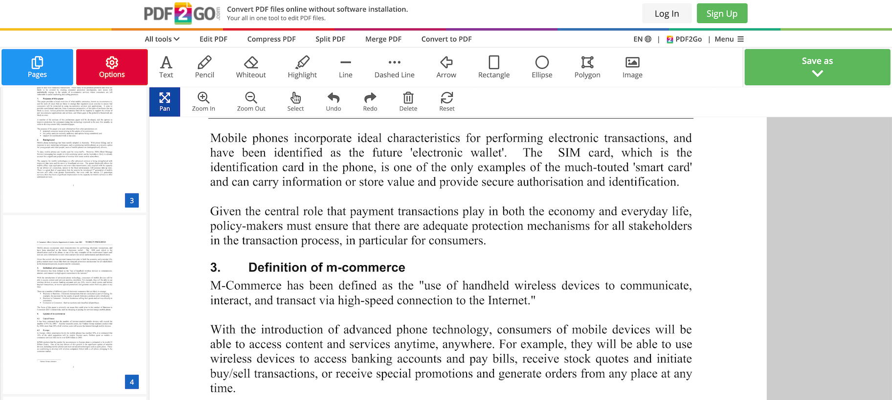 编辑便携文档格式