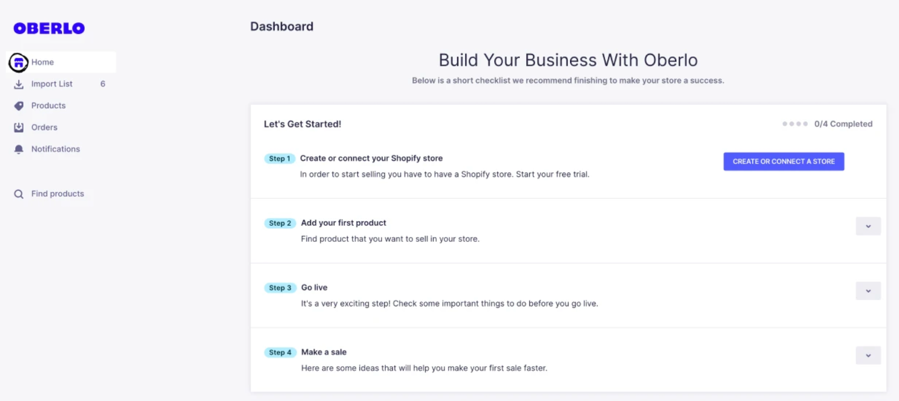 在Shopify上安装Oberlo