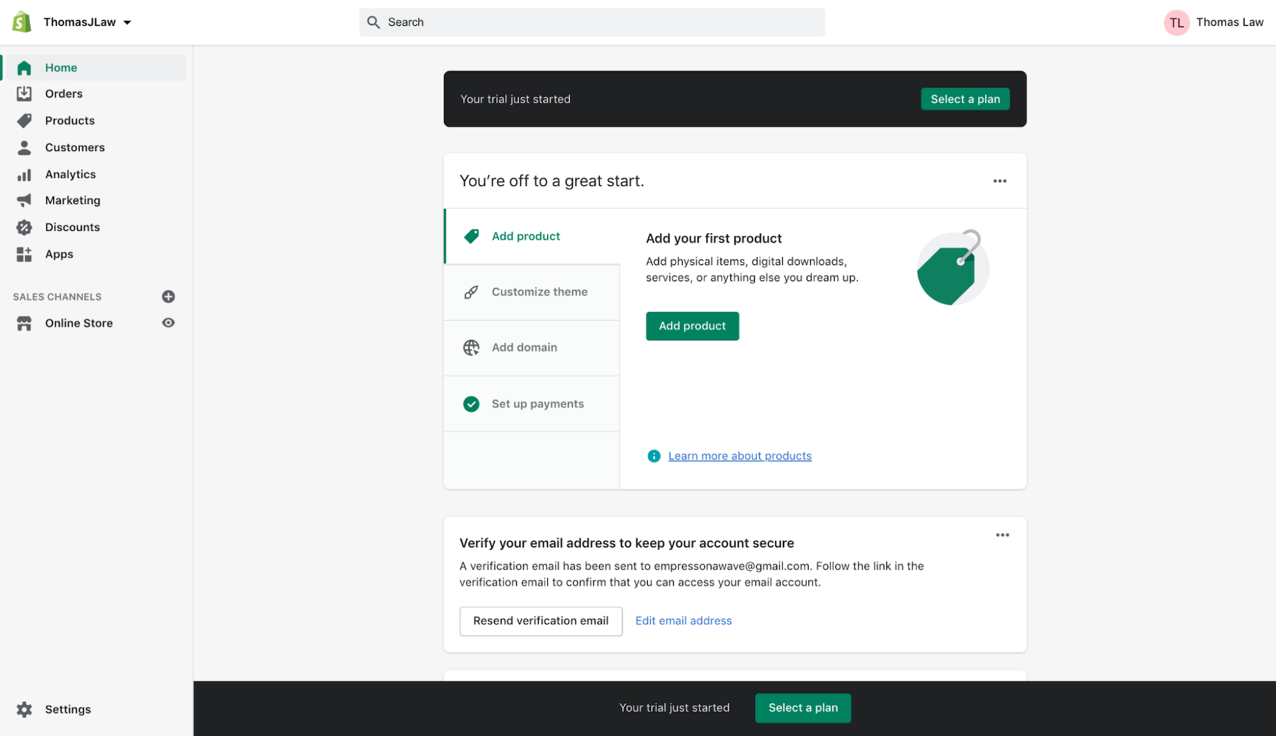 如何使用Shopify:注册3