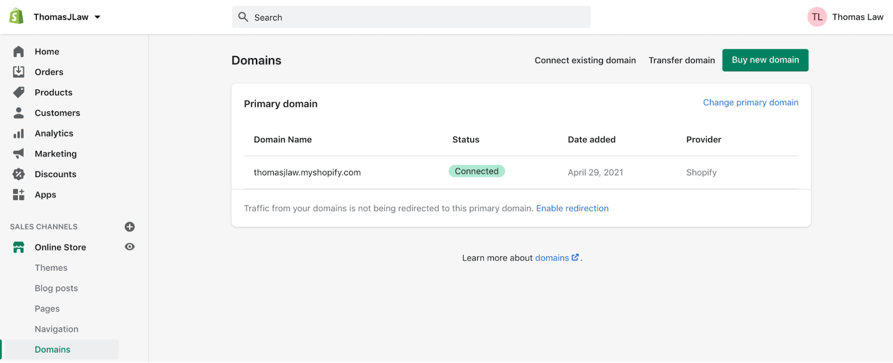 Shopify初学者教程:域名