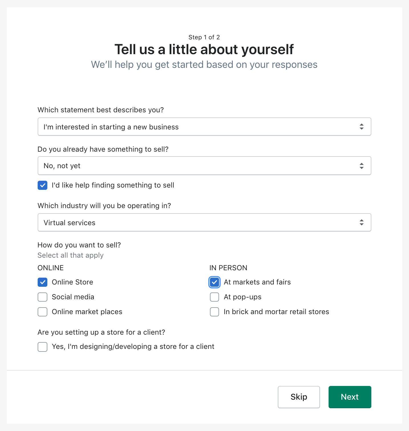如何使用Shopify:注册2