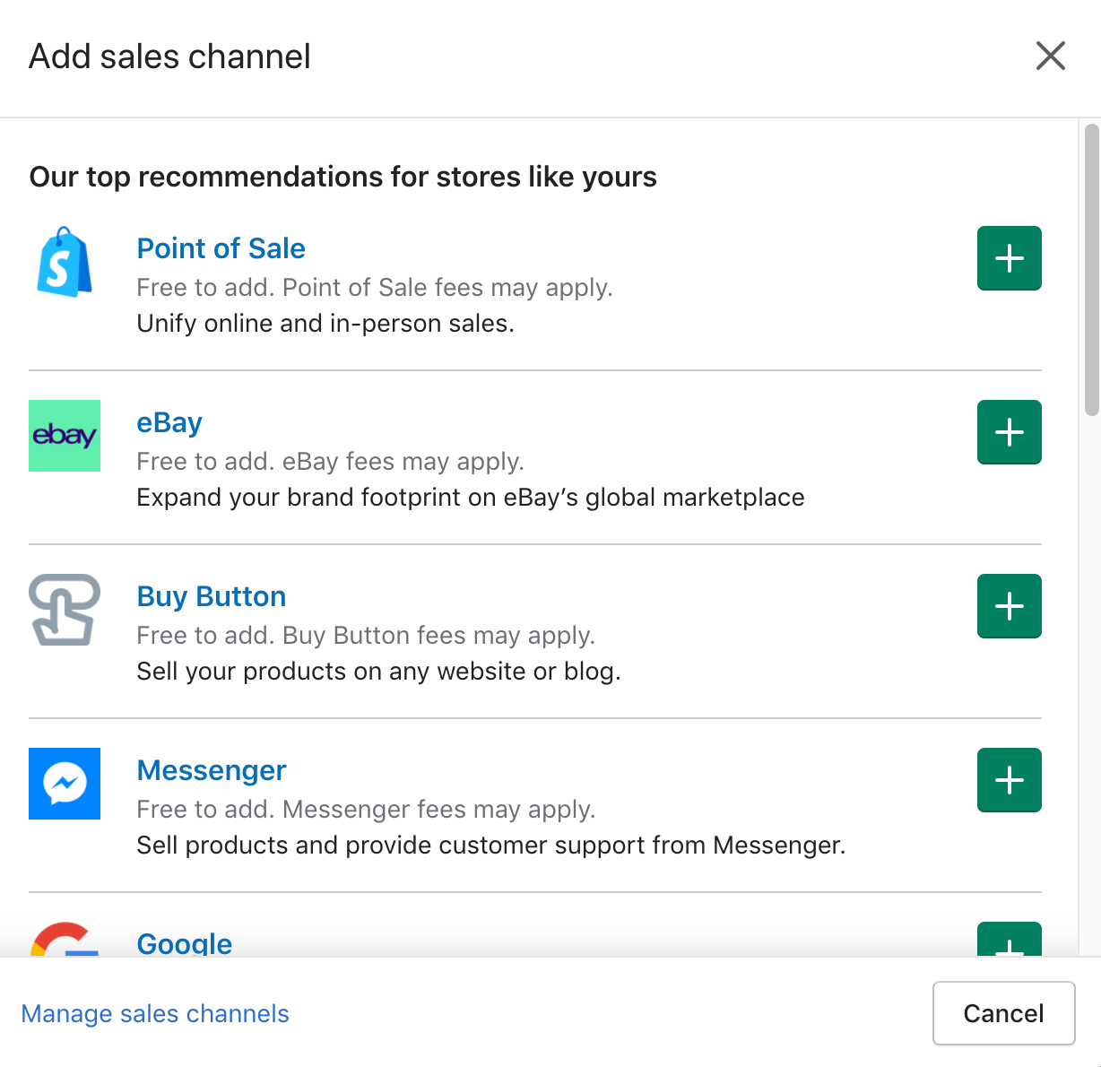 使用Shopify的销售渠道