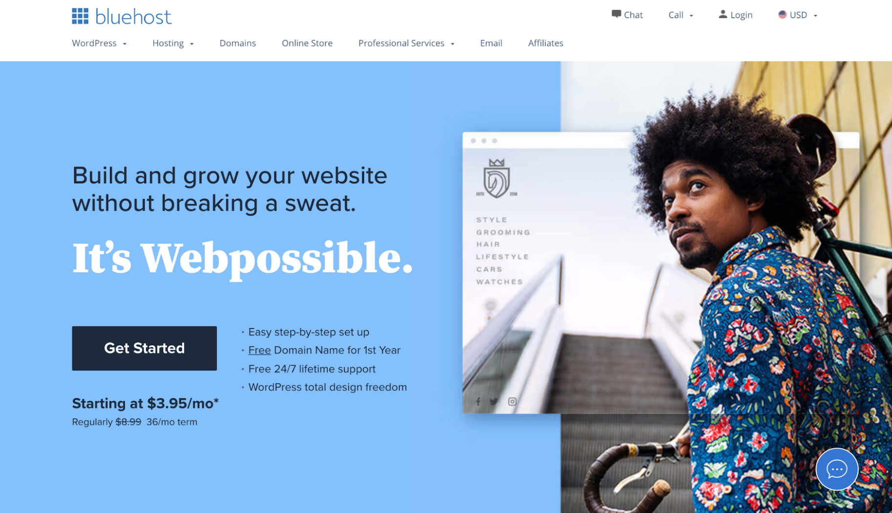 其他公司如GoDaddy: Bluehost