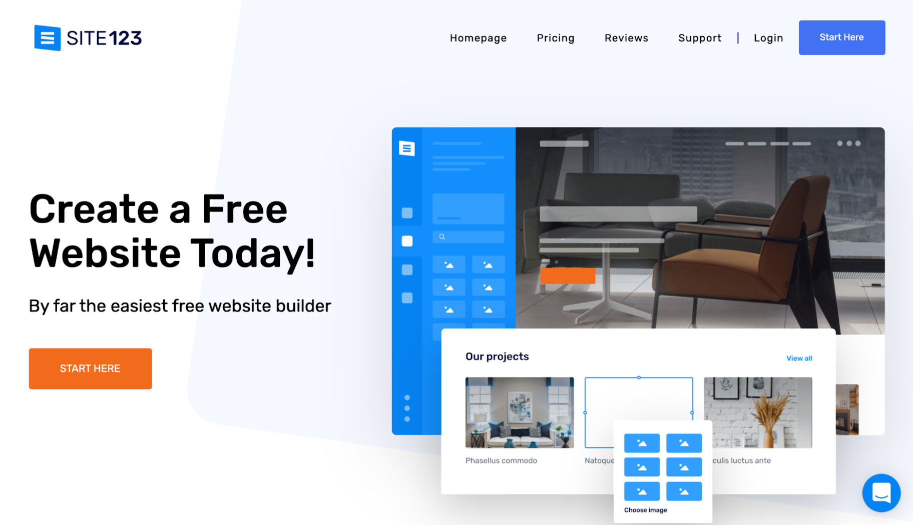 Squarespace替代品:SITE123