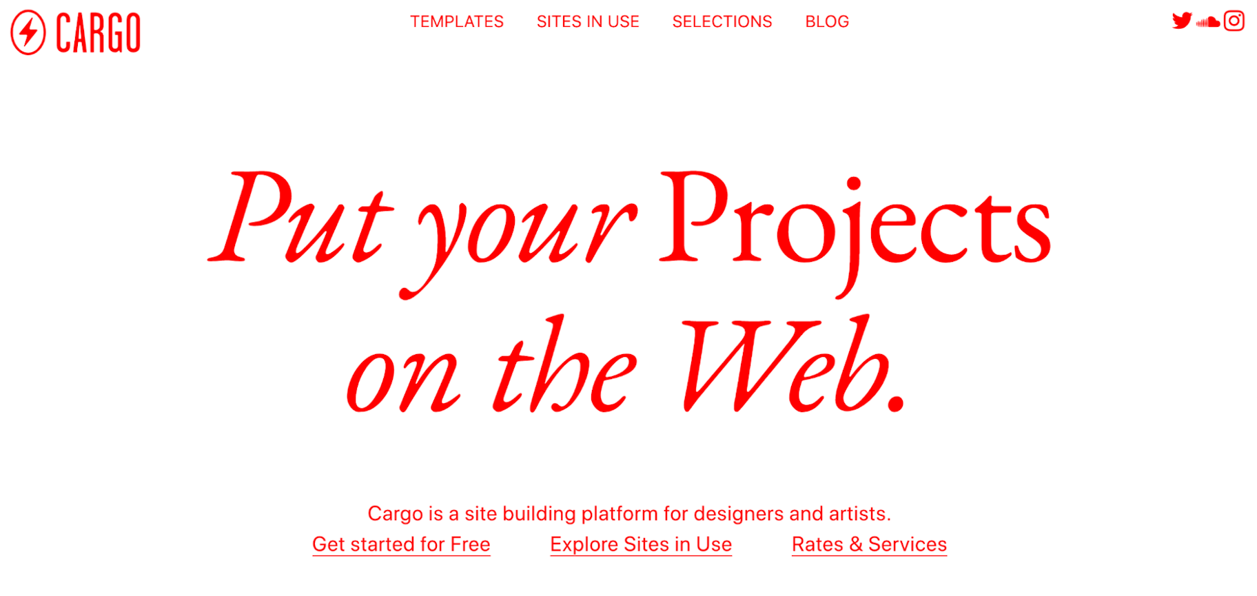 Squarespace的竞争对手:Cargo