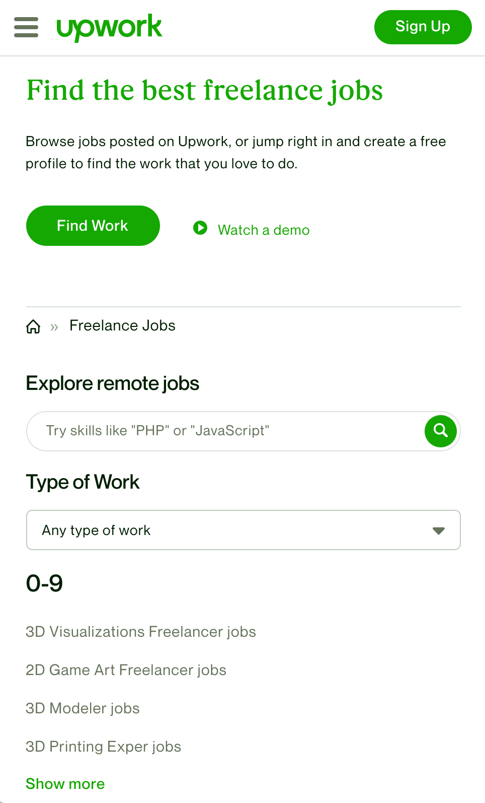 在家做生意的想法:向上工作自由市场