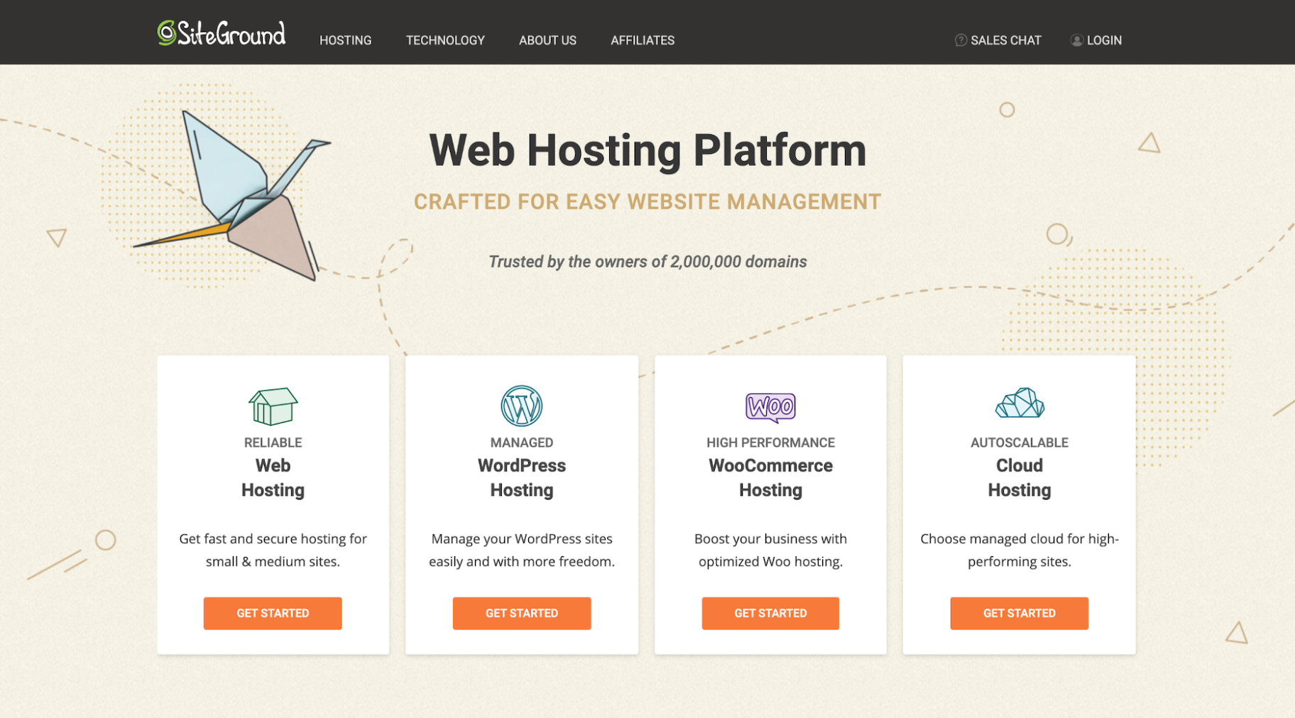 小型企业最佳虚拟主机:SiteGround