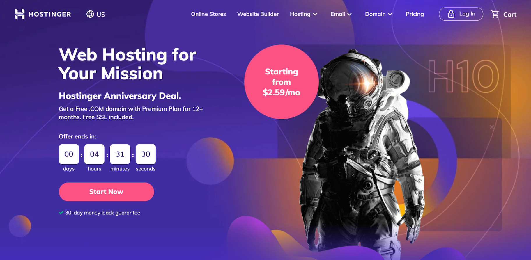 小型企业最佳虚拟主机:Hostinger