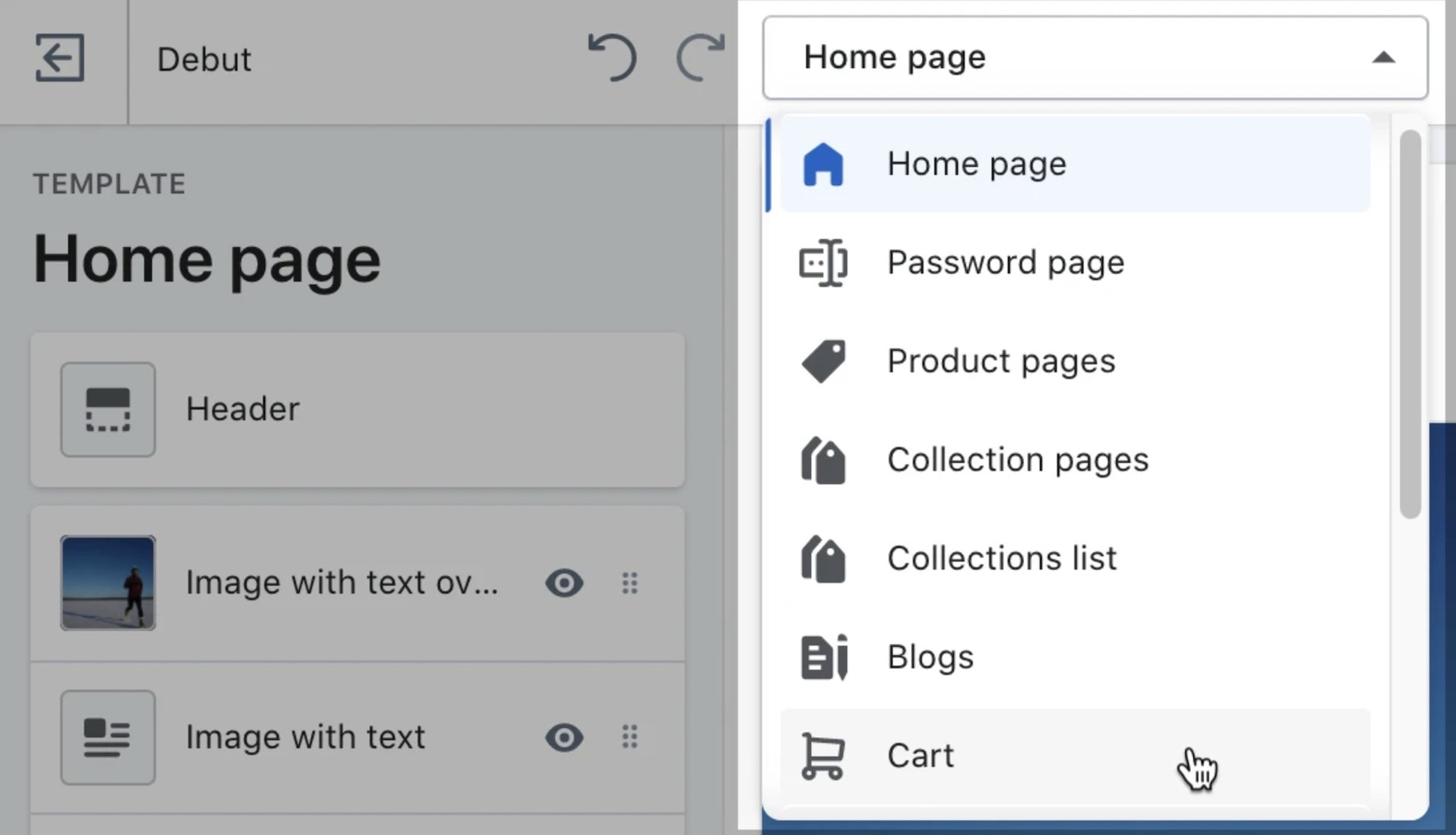 Shopify拖放主题编辑器