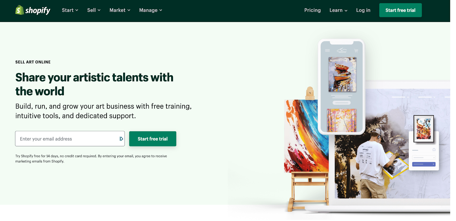 在线销售艺术品:Shopify