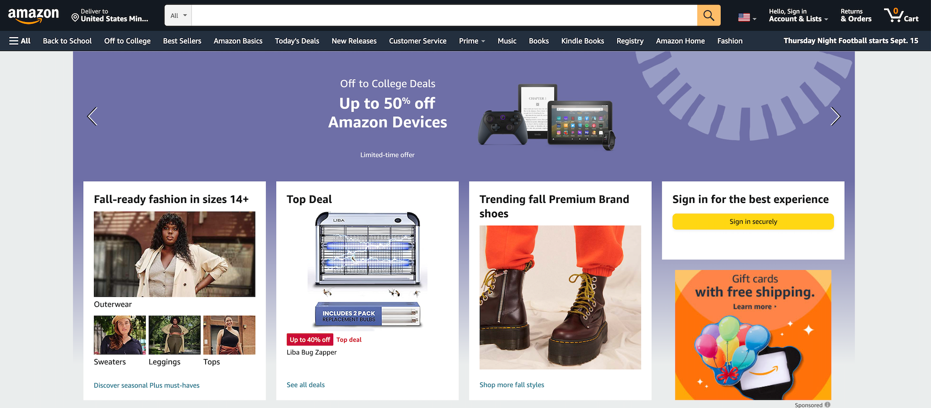 排名第一的在线销售网站:亚马逊