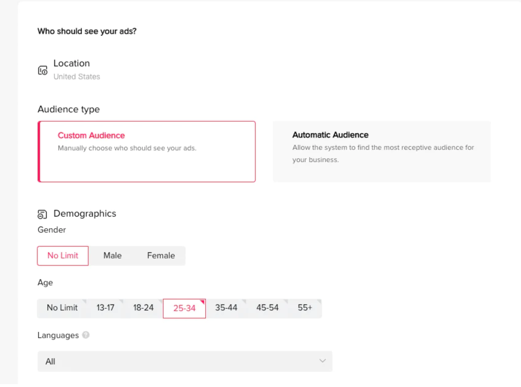 选择TikTok的受众