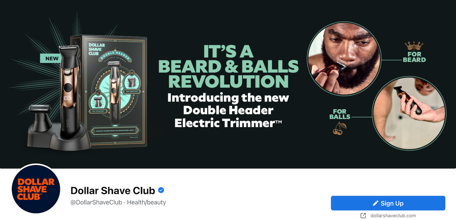 美元剃须俱乐部Facebook封面照片