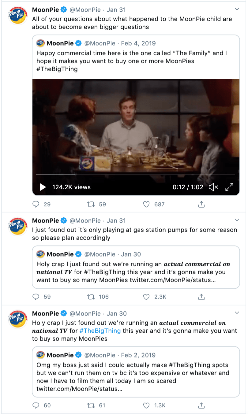 MoonPie Tweets Social Media Campaign