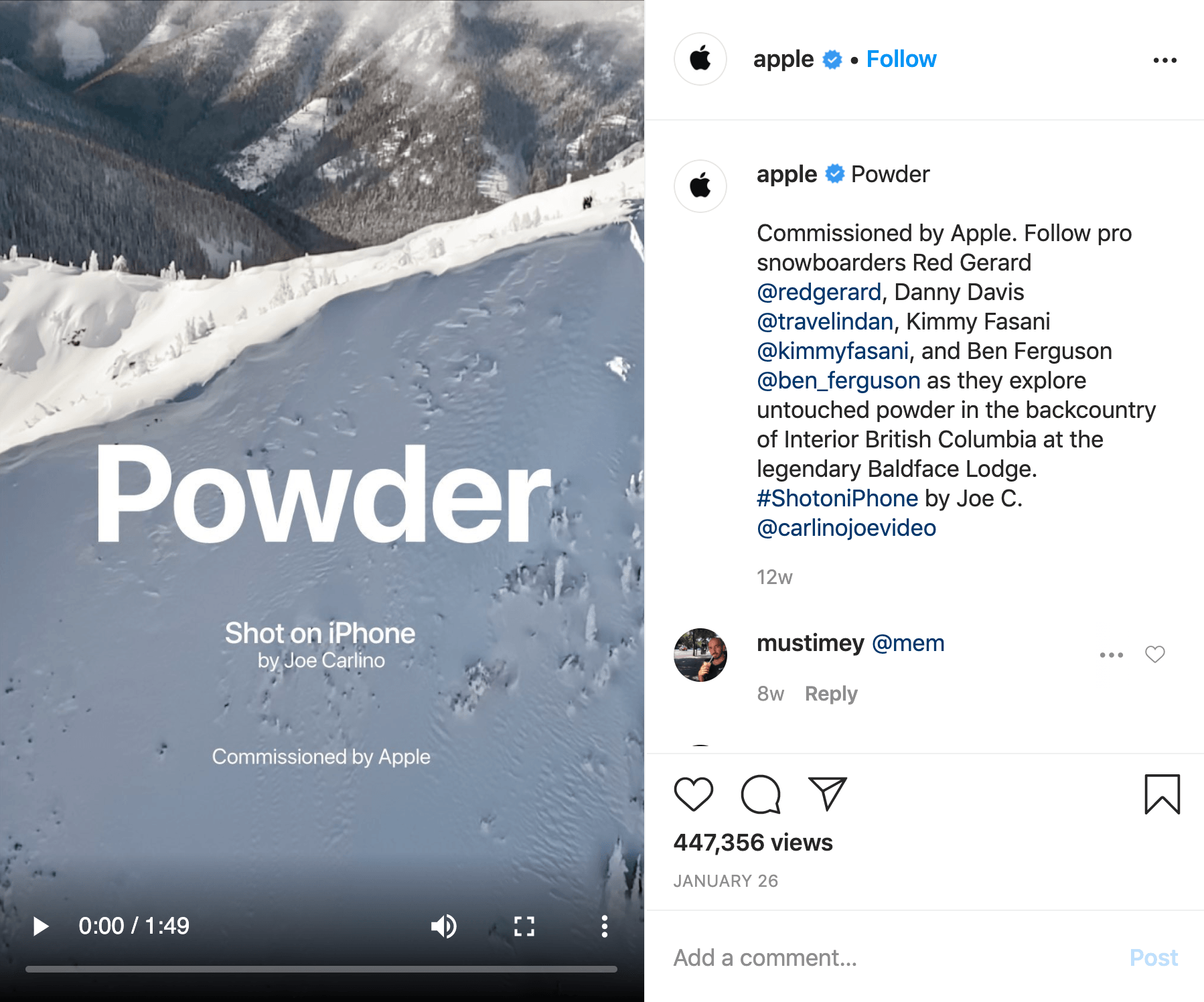 Apple Instagram Social Media Campaign
