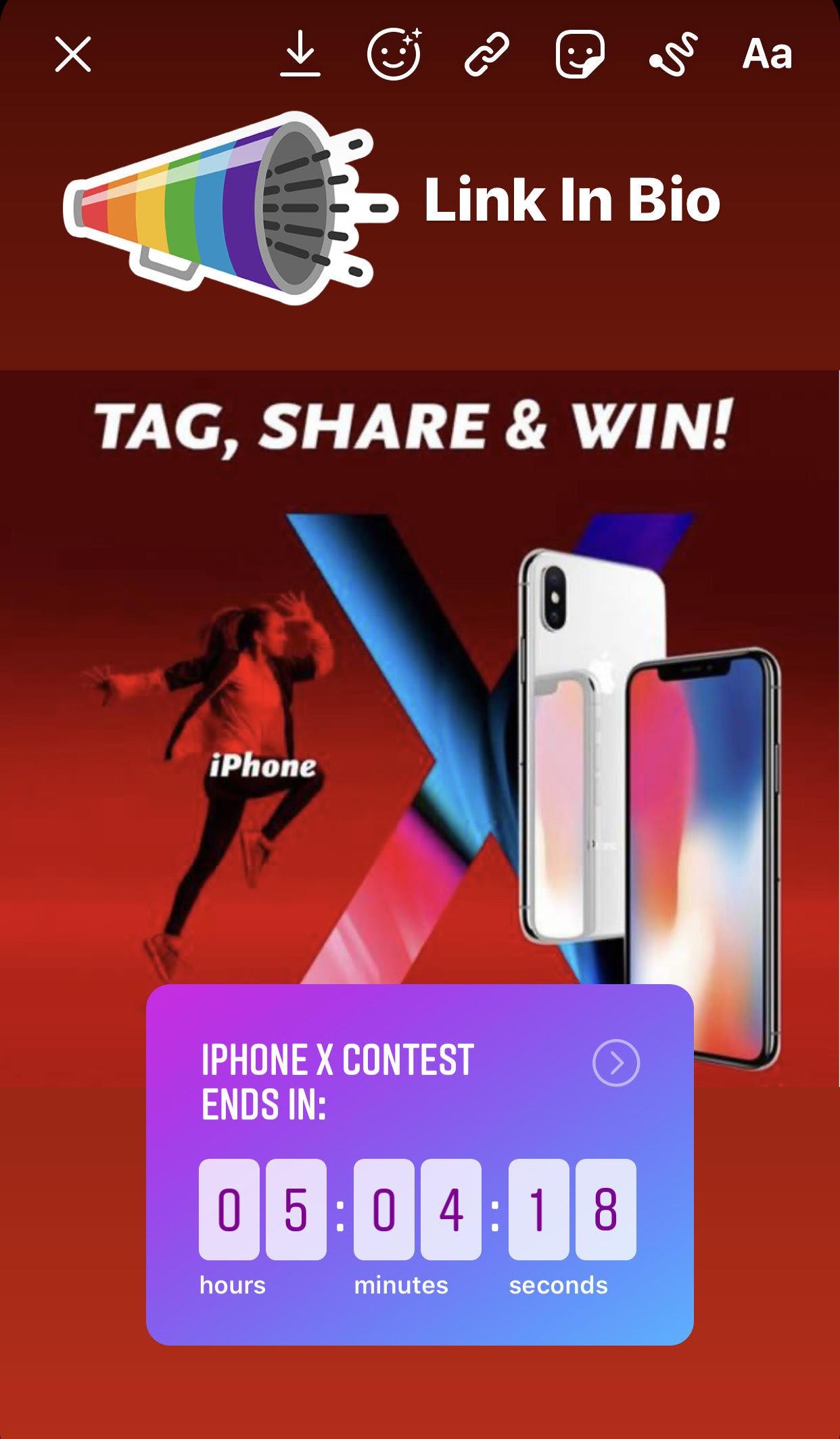 Instagram故事倒计时贴纸