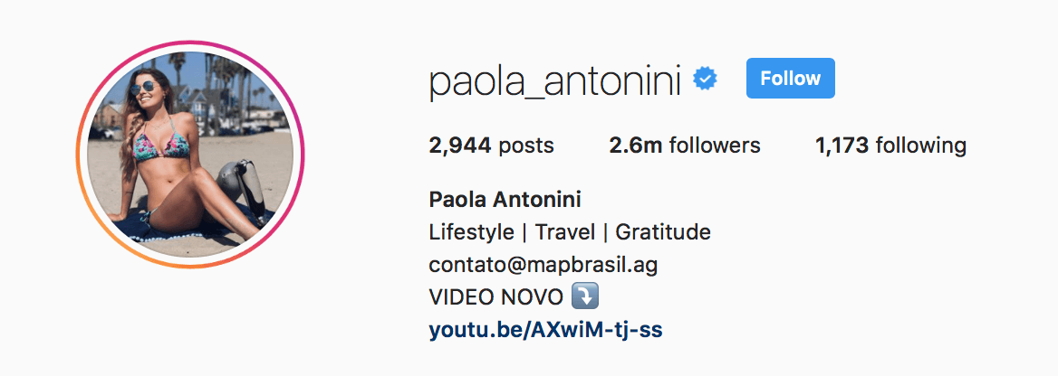 Paola instagram简介