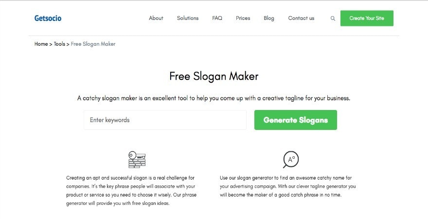 getsocial口号生成器