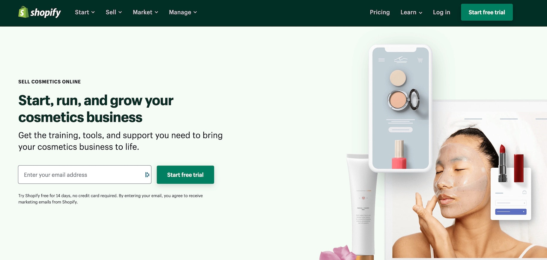在Shopify上开一家护肤品店