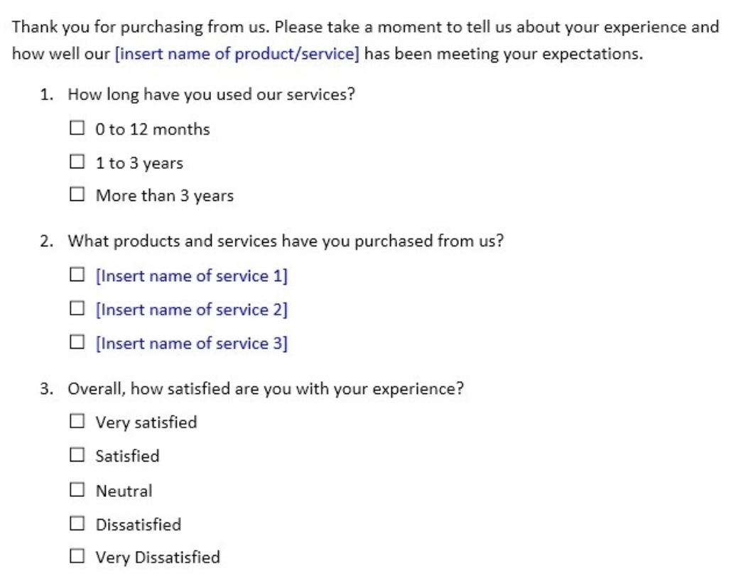客户调查的声音