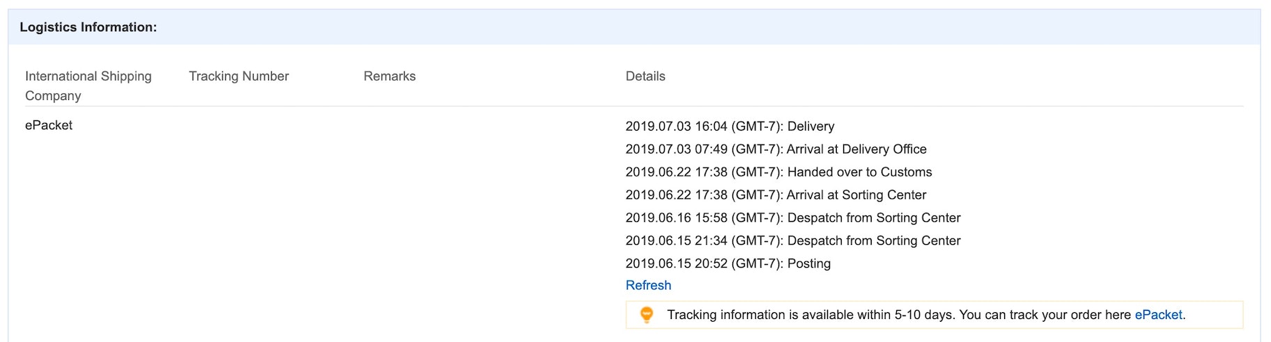 Epacket全球速卖通航运