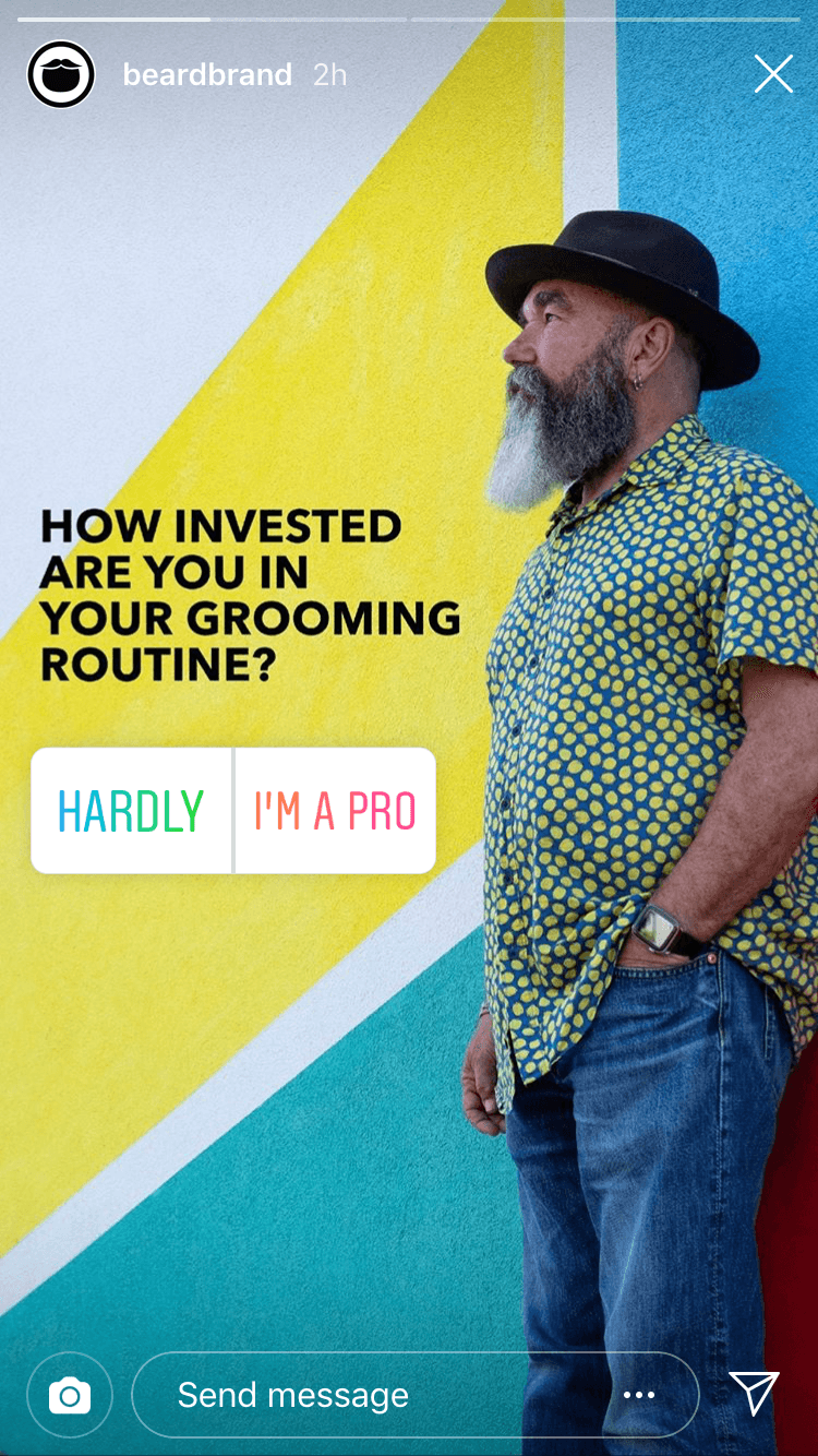 Beardbrand的Instagram故事截图