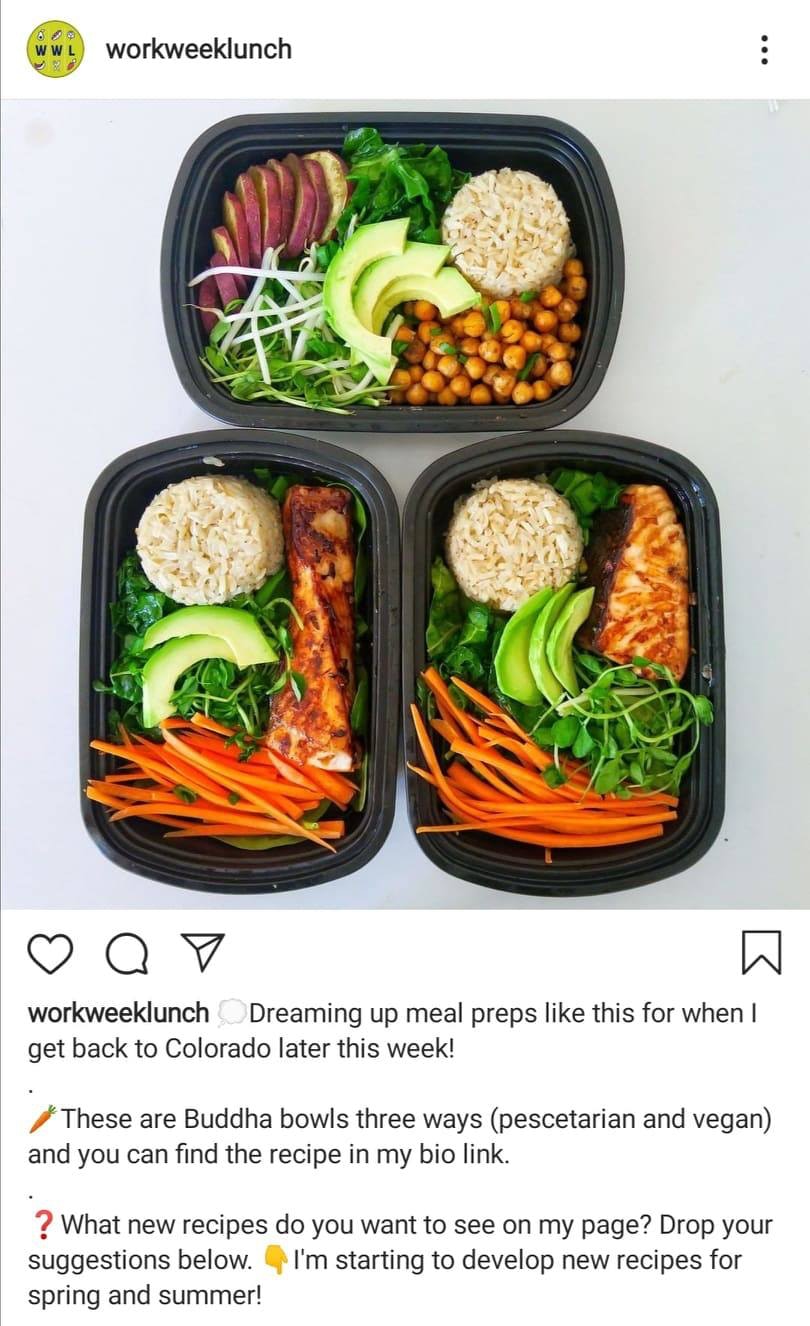 工作周,午餐,餐前准备Instagram