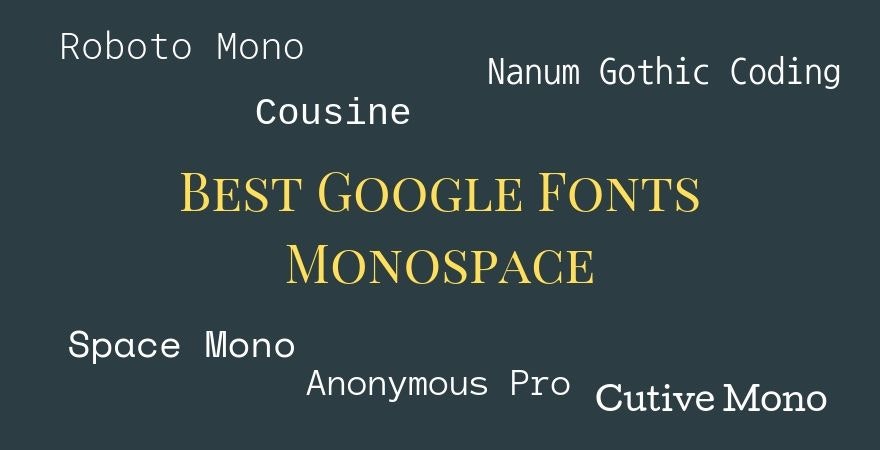 最佳谷歌字体Monospace