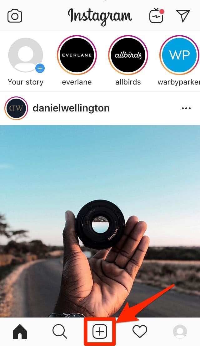如何上传Instagram视频:第一步