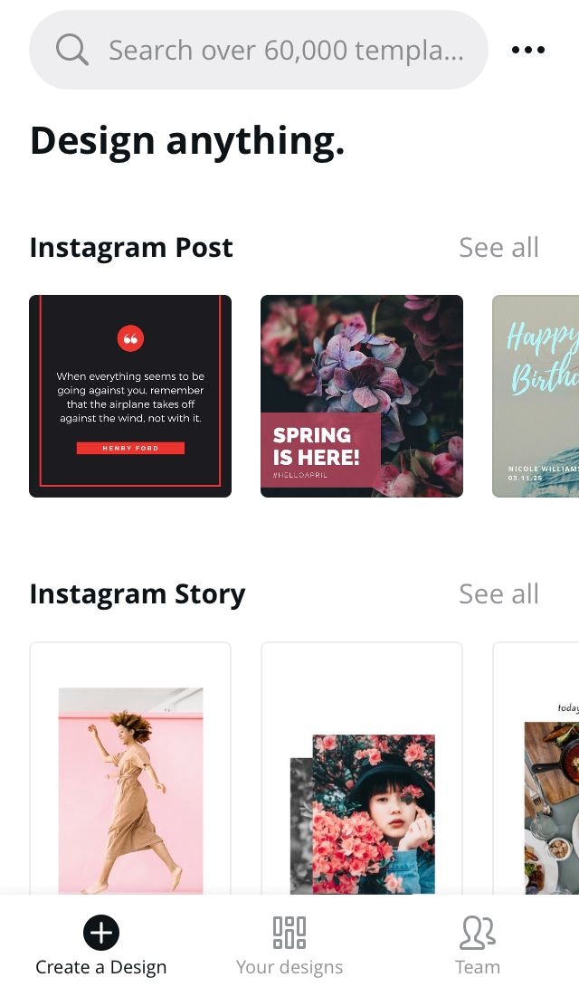 帆布Instagram模板