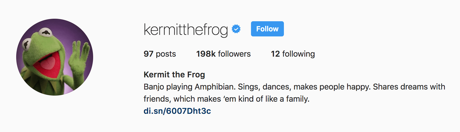 青蛙柯密特可爱的instagram BIOS