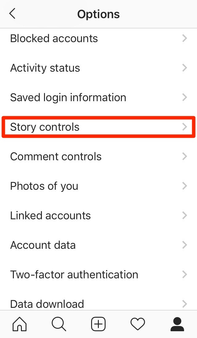 Instagram故事控制