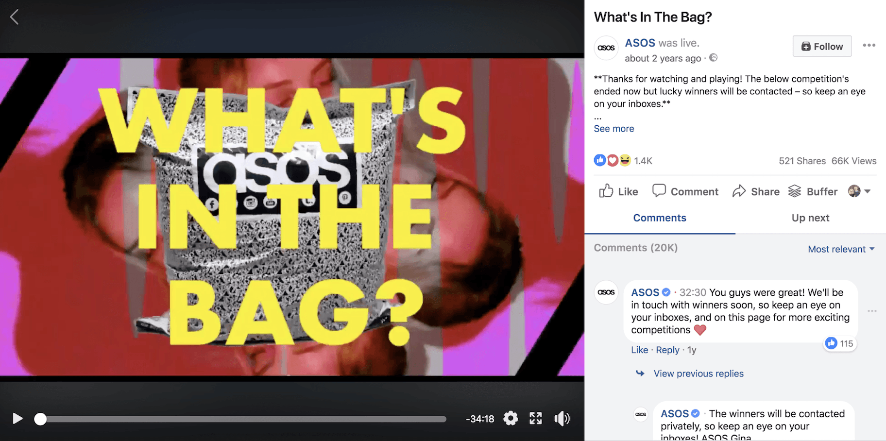Asos Facebook直播视频