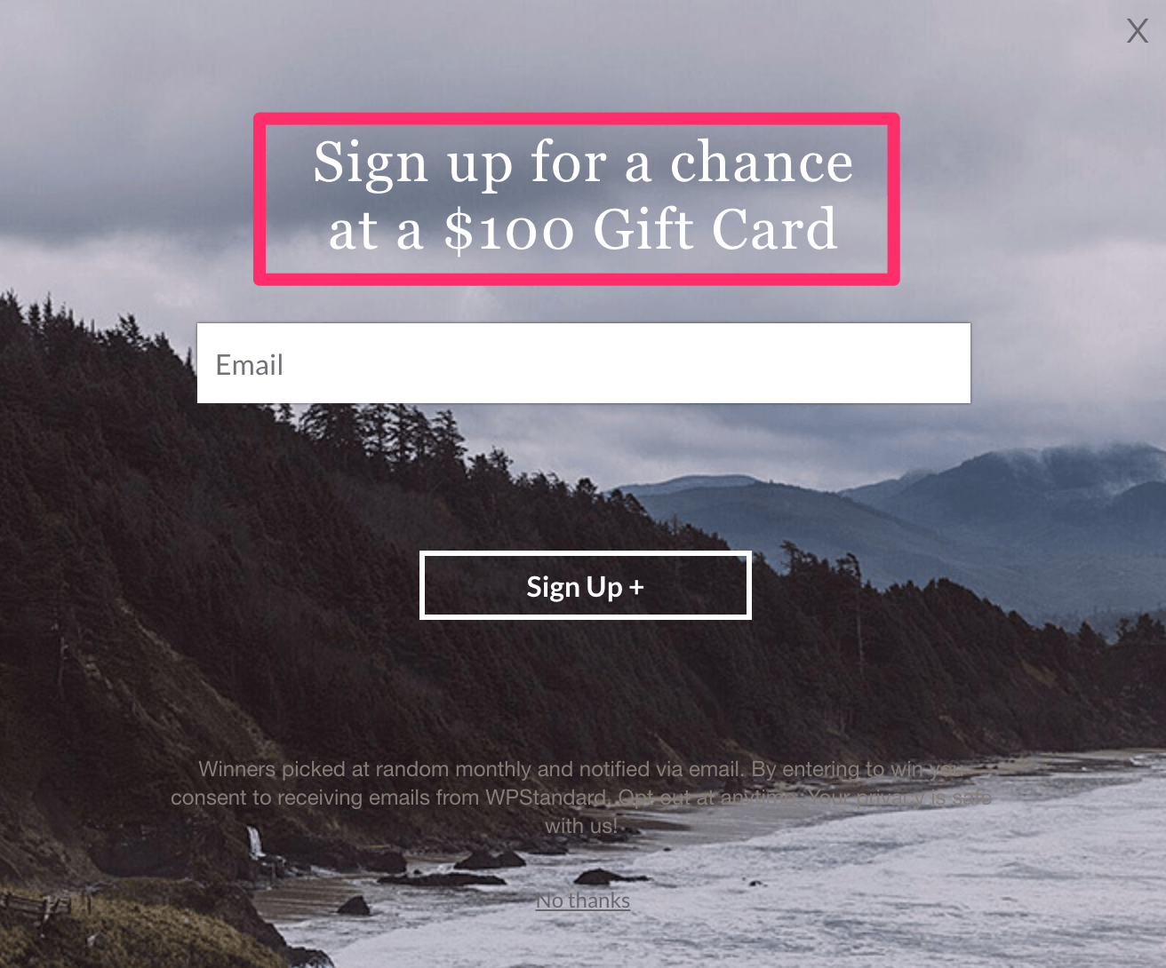 WP Standard Signup