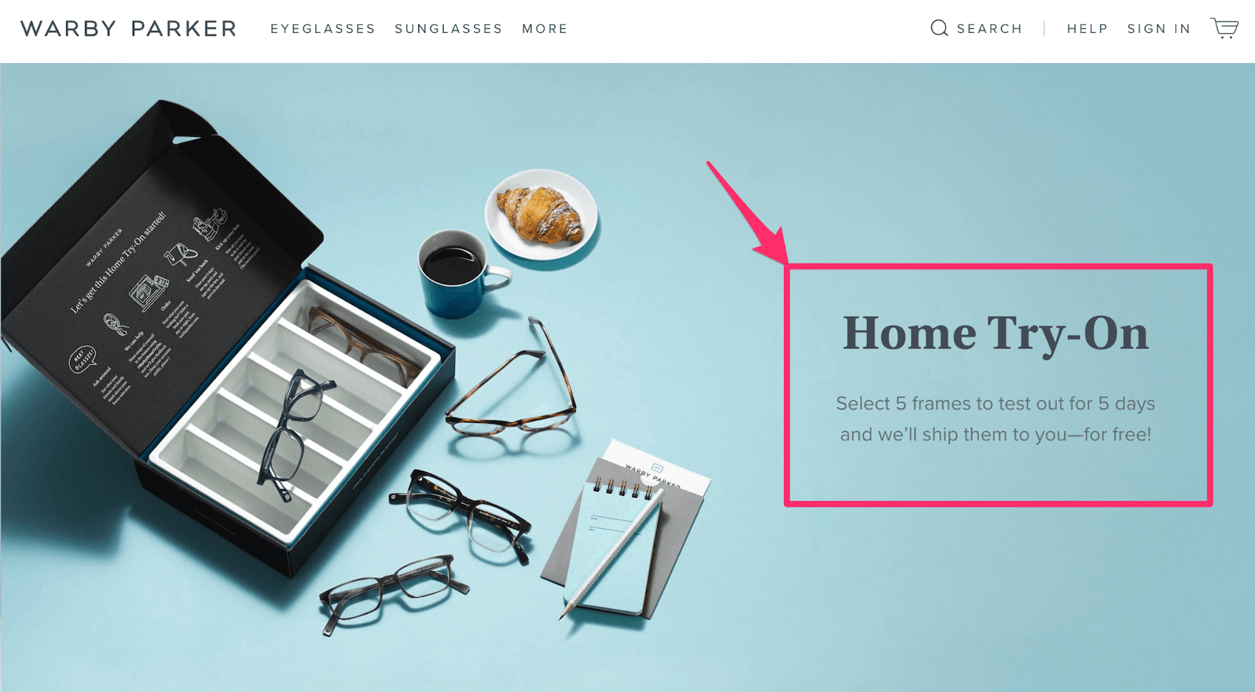 Warby Parker Home Try-On