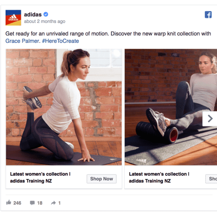 阿迪达斯Facebook广告设计