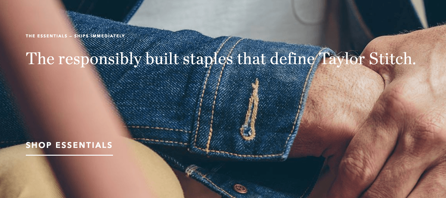 Taylor Stitch和负责任的产品